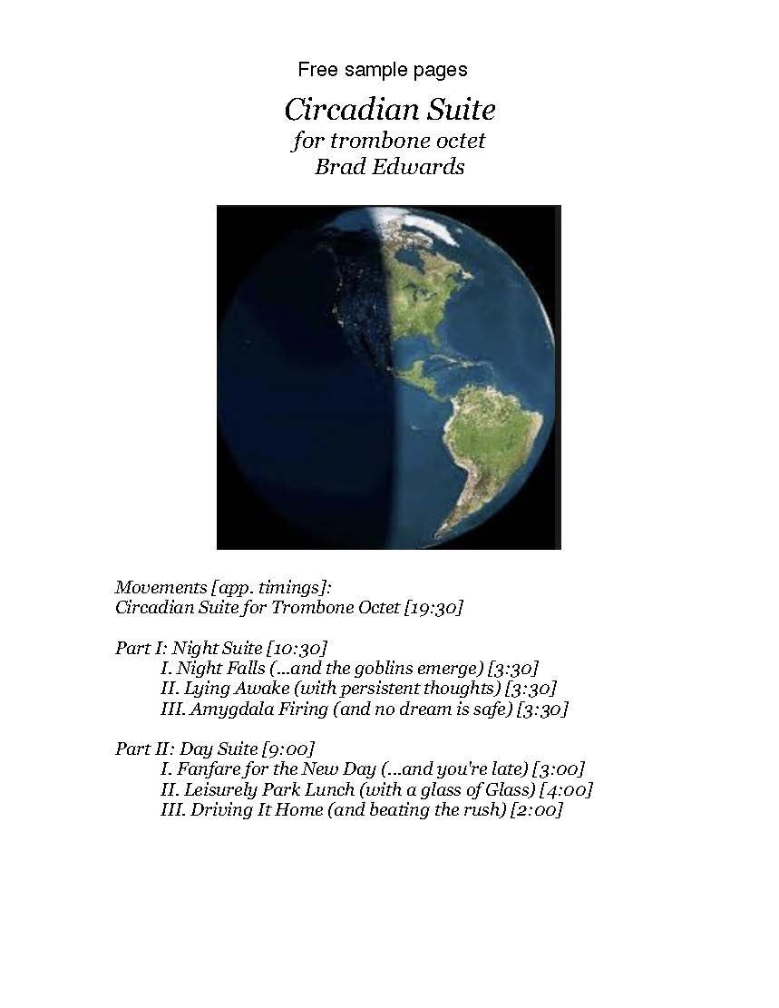 Brad Edwards: Circadian Suite for Trombone Octet