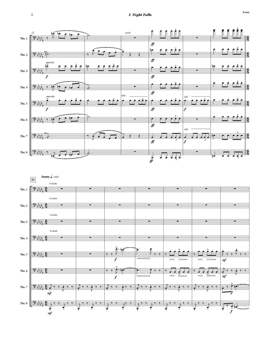 Brad Edwards: Circadian Suite for Trombone Octet