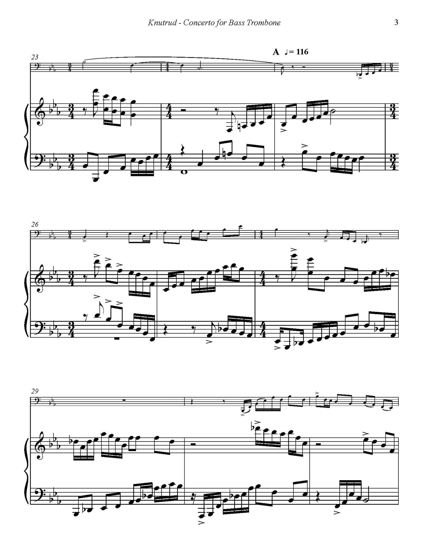 Alex Knutrud: Bass Trombone Concerto