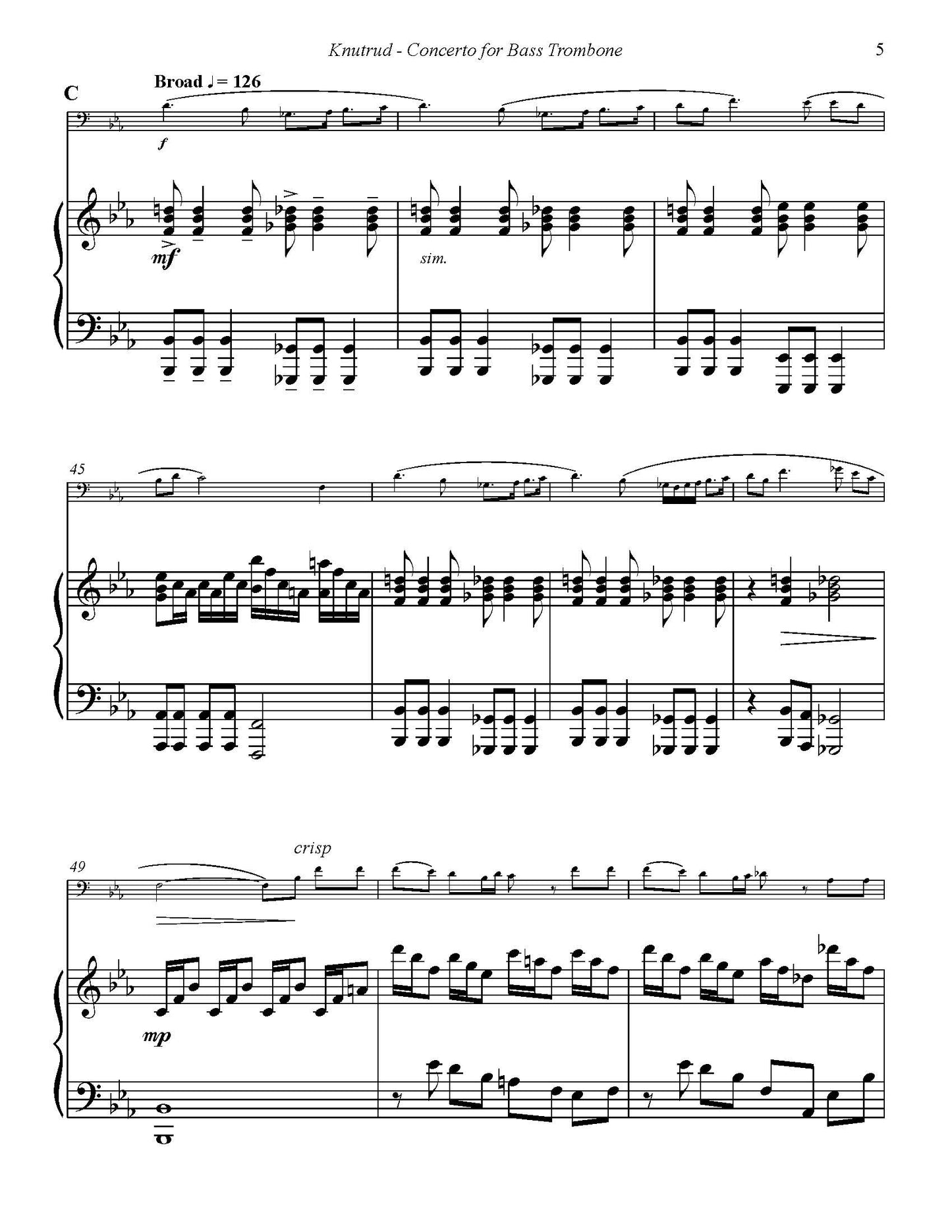 Alex Knutrud: Bass Trombone Concerto