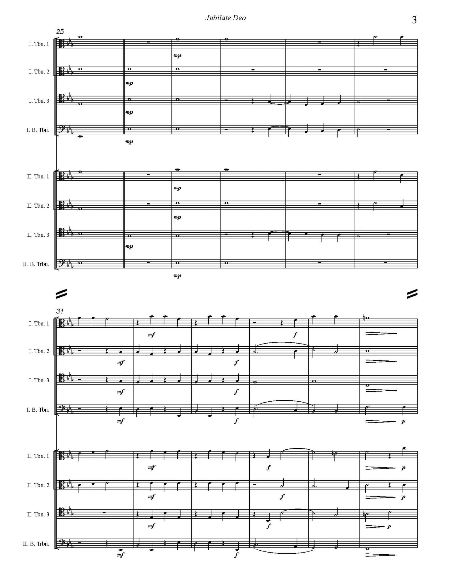 Gabrieli arr. Burnam: Jubilate Deo for Double Trombone Quartet