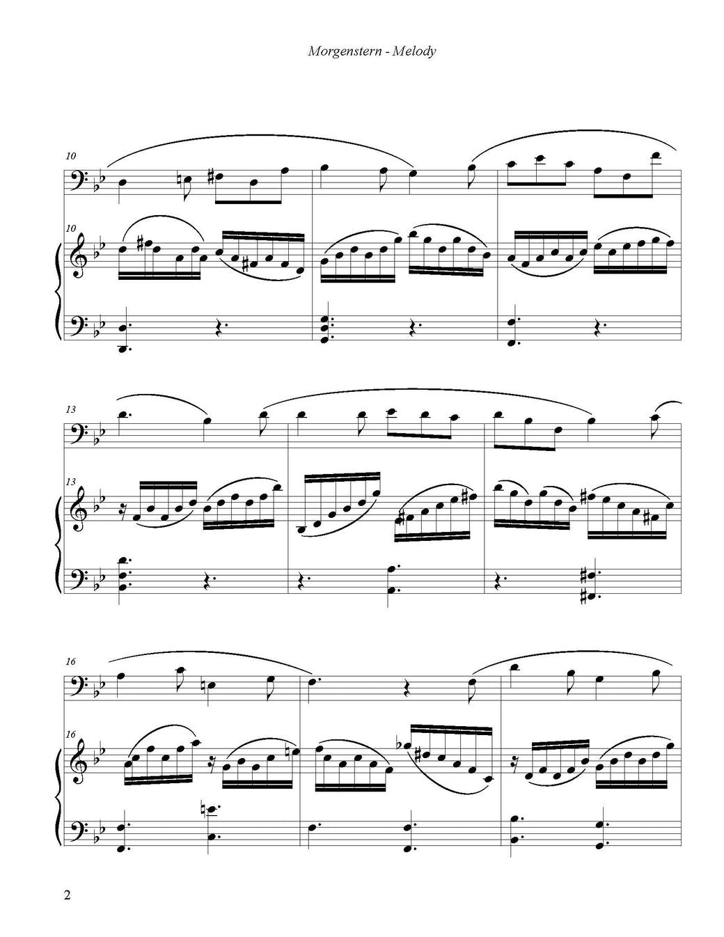 Ilan Morgenstern: Melody for Trombone and Harp