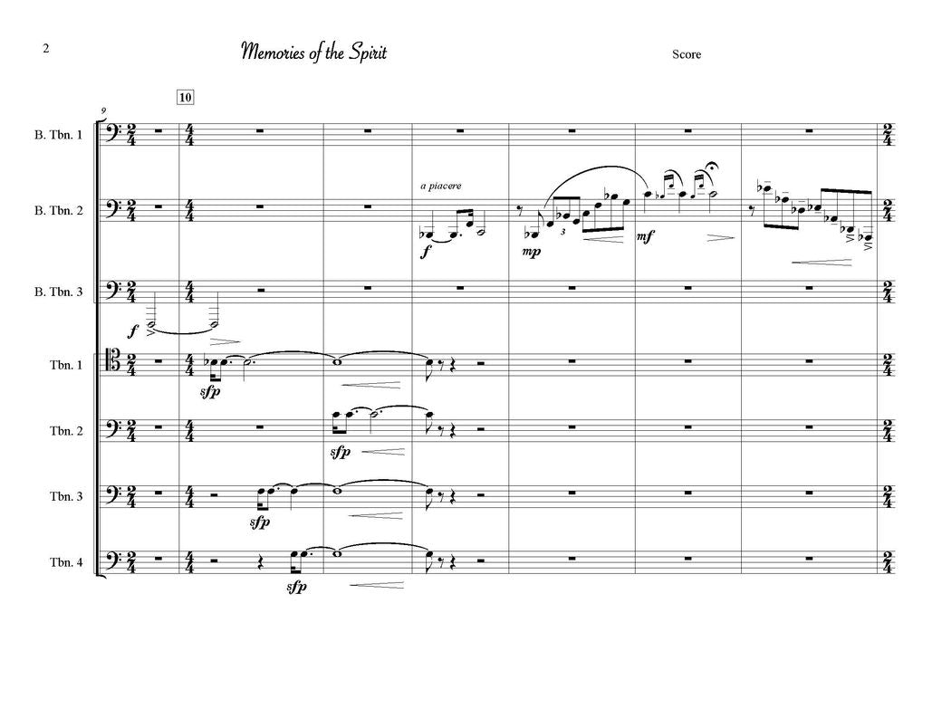 Brad Edwards: Memories of the Spirit for 3 Bass Trombone Soloists and Trombone Ensemble