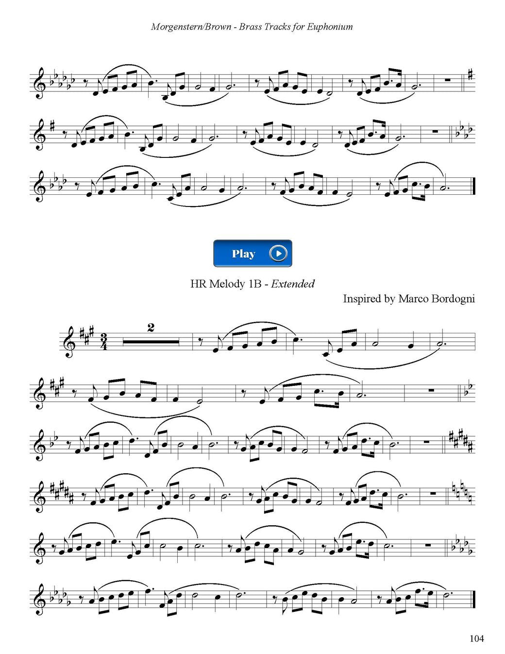Ilan Morgenstern ed. Michael Brown: Euphonium Exercise Library Project