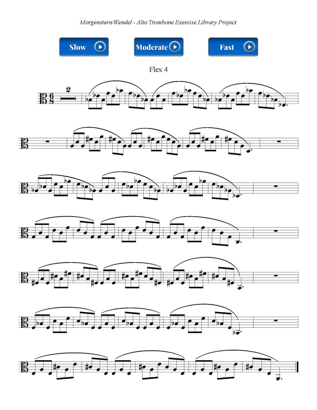 Ilan Morgenstern ed. Brian Wendel: Alto Trombone Exercise Library Project