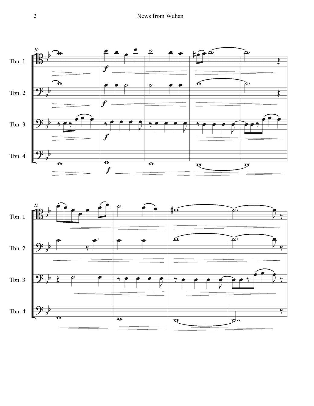 Susan Mutter: A Trip Through a Pandemic, and Out the Other Side, for 4 Trombones