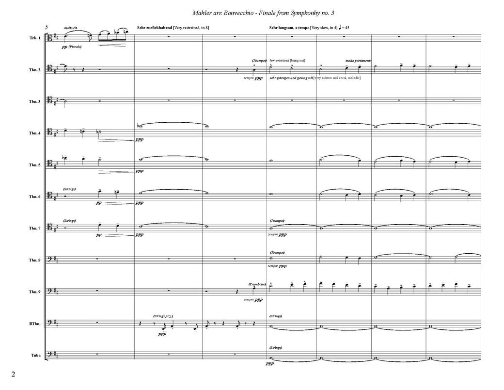 Mahler arr. Bonvecchio: Finale from Symphony no. 3