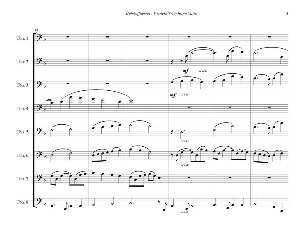 Kenley Kristofferson: Prairie Suite for Trombone Octet