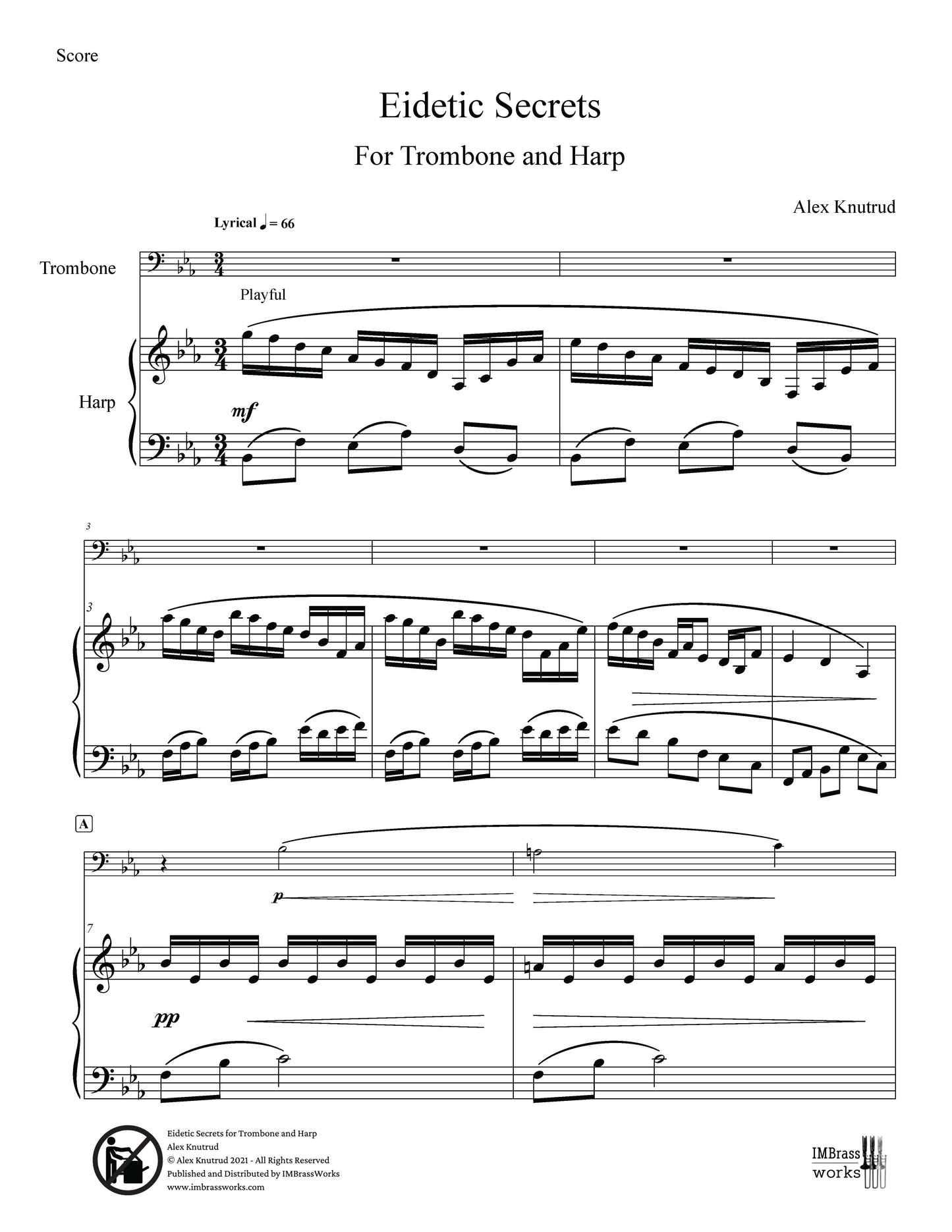 Alex Knutrud: Eidetic Secrets for Trombone and Harp