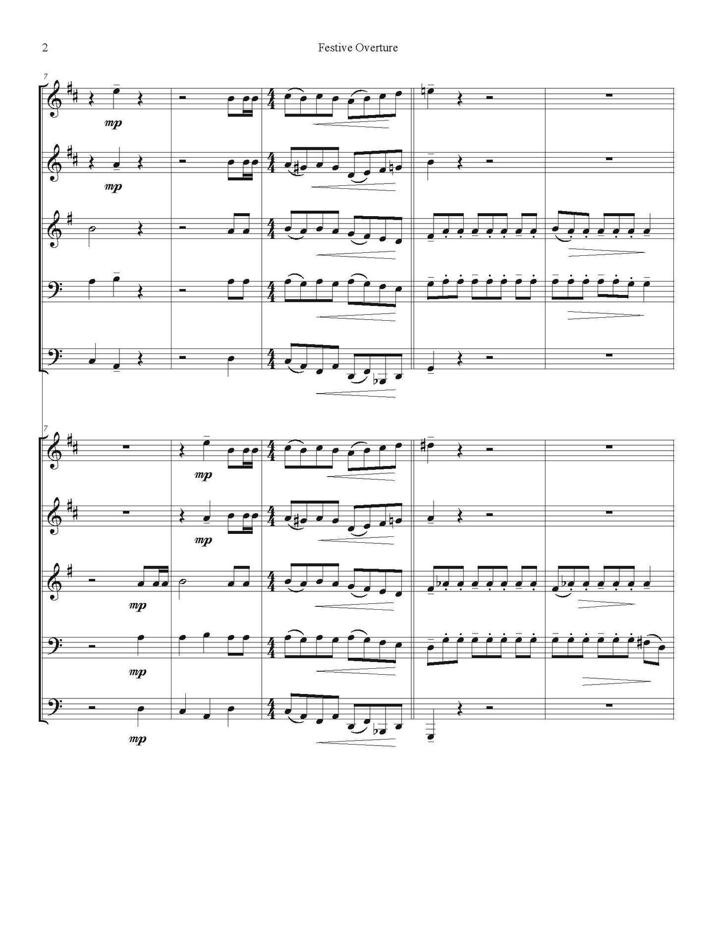 David Gilliland: Festive Overture for Double Brass Quintet