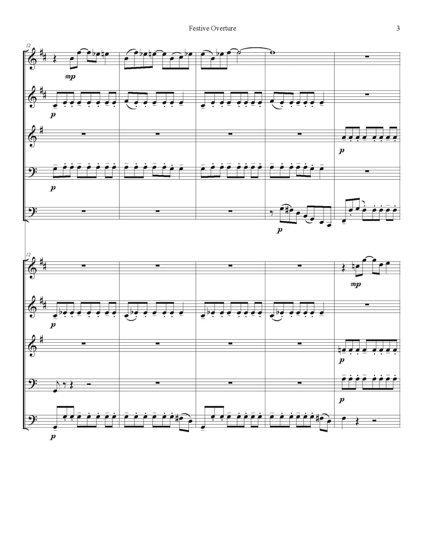 David Gilliland: Festive Overture for Double Brass Quintet