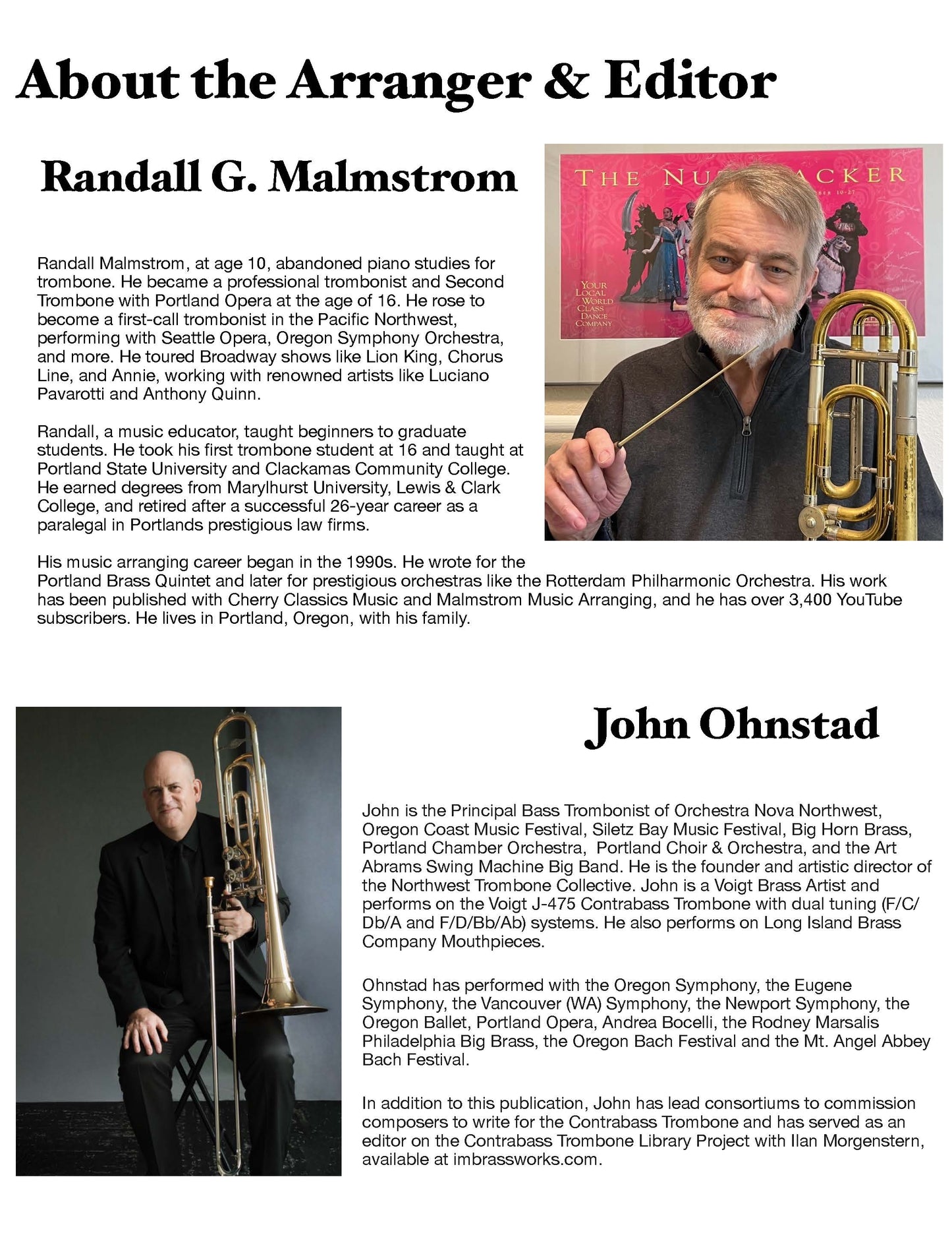 Malmstrom: Symphonic Etudes for Contrabass Trombone (PDF)
