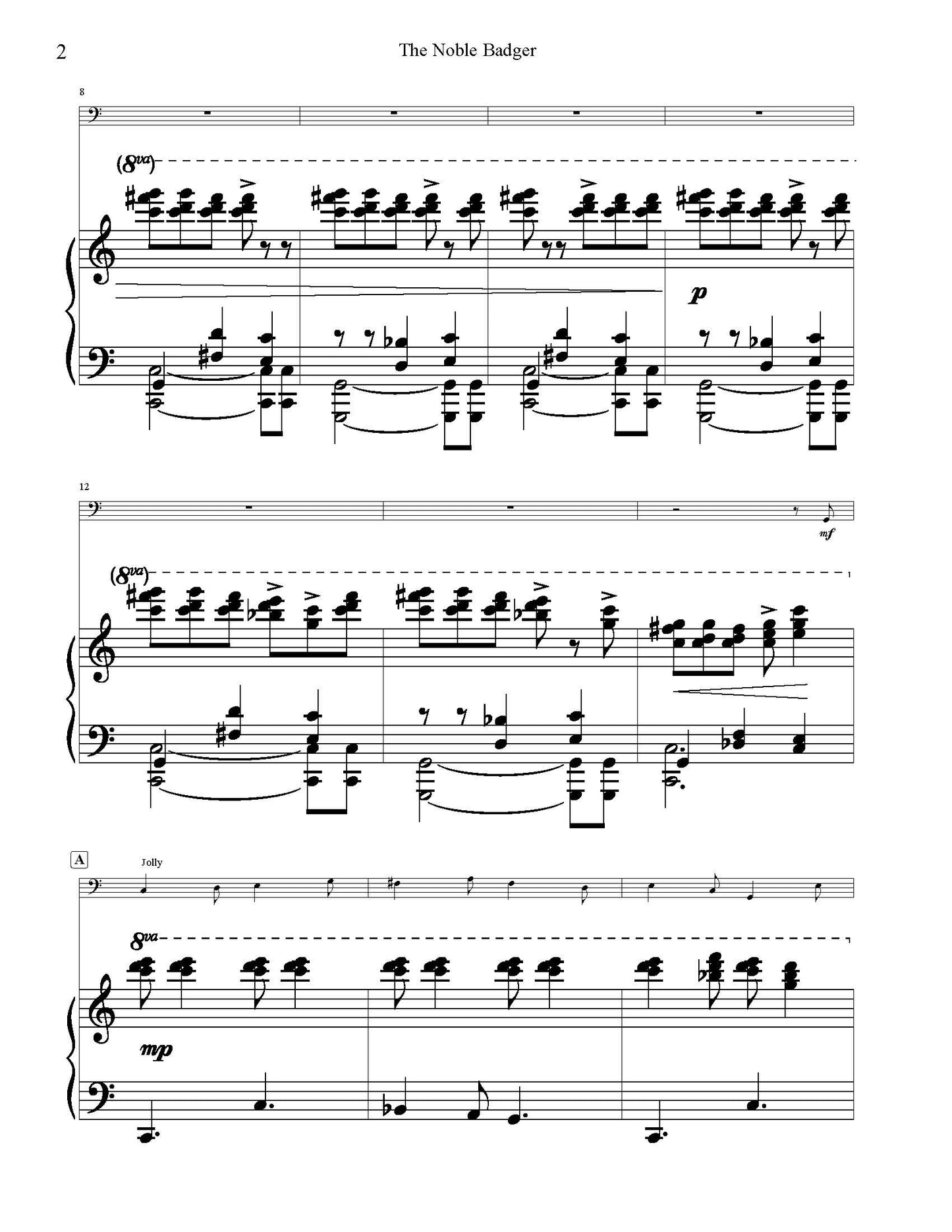 Alex Knutrud: The Noble Badger for Tuba and Piano