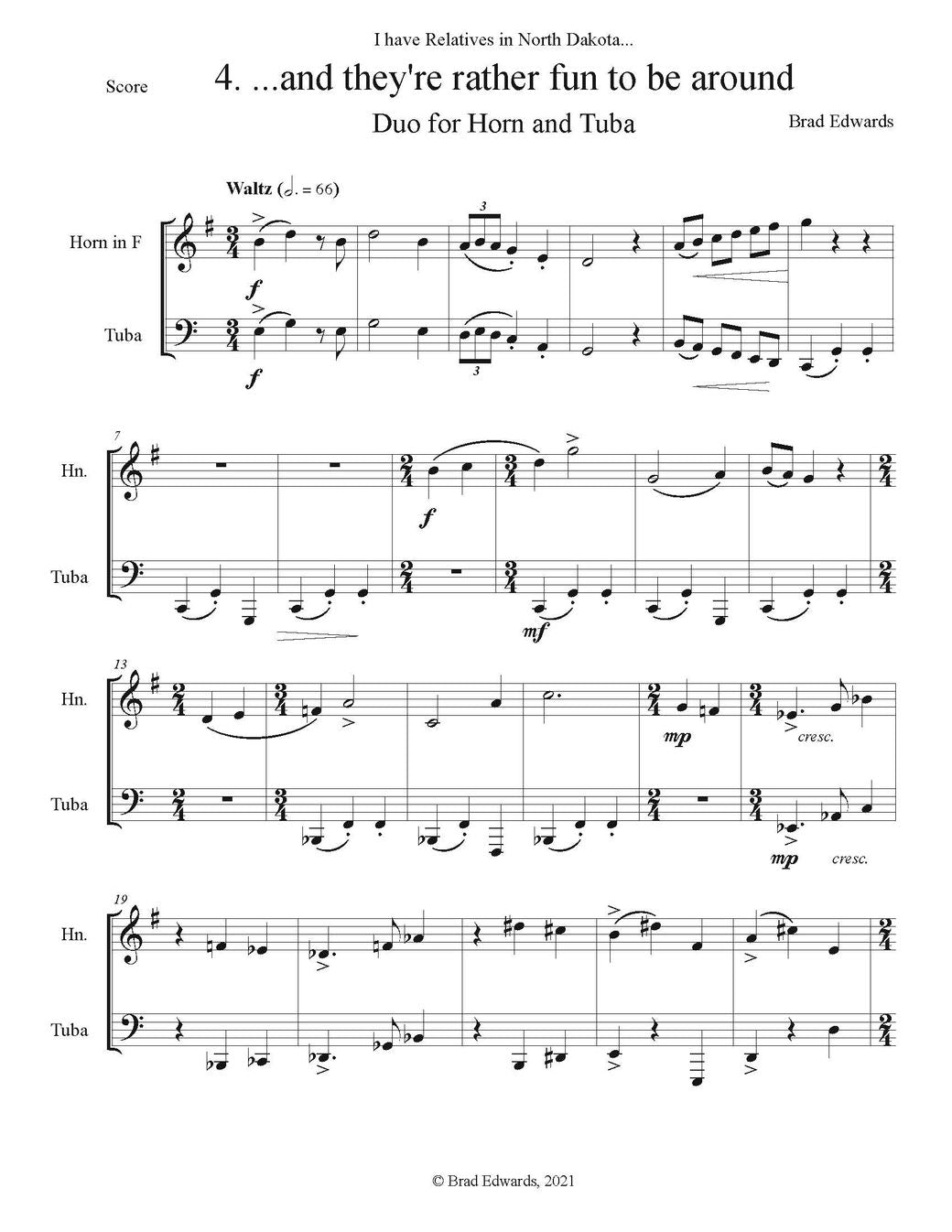 Brad Edwards: I Have Relatives in North Dakota