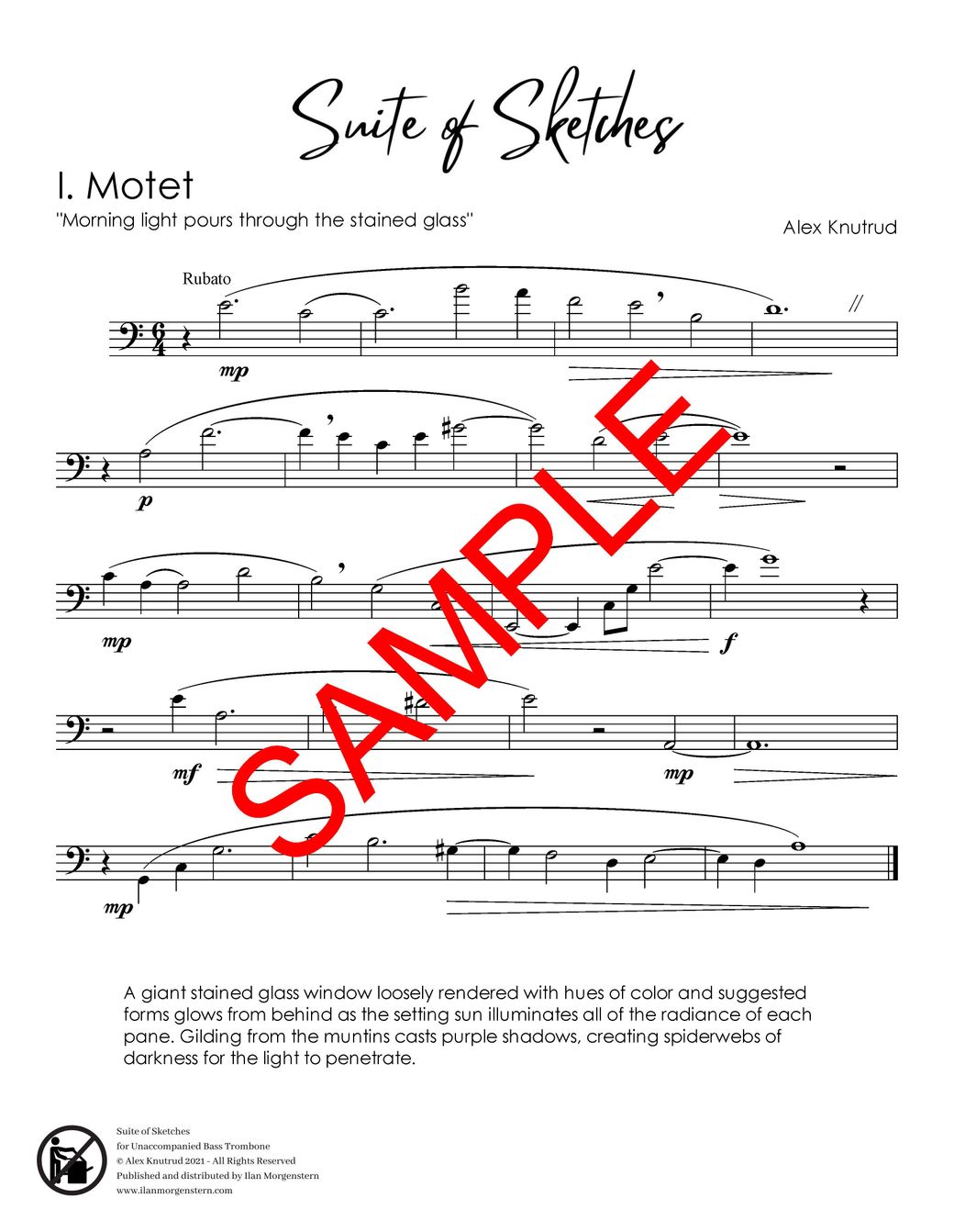 Alex Knutrud: Suite of Sketches for Unaccompanied Trombone