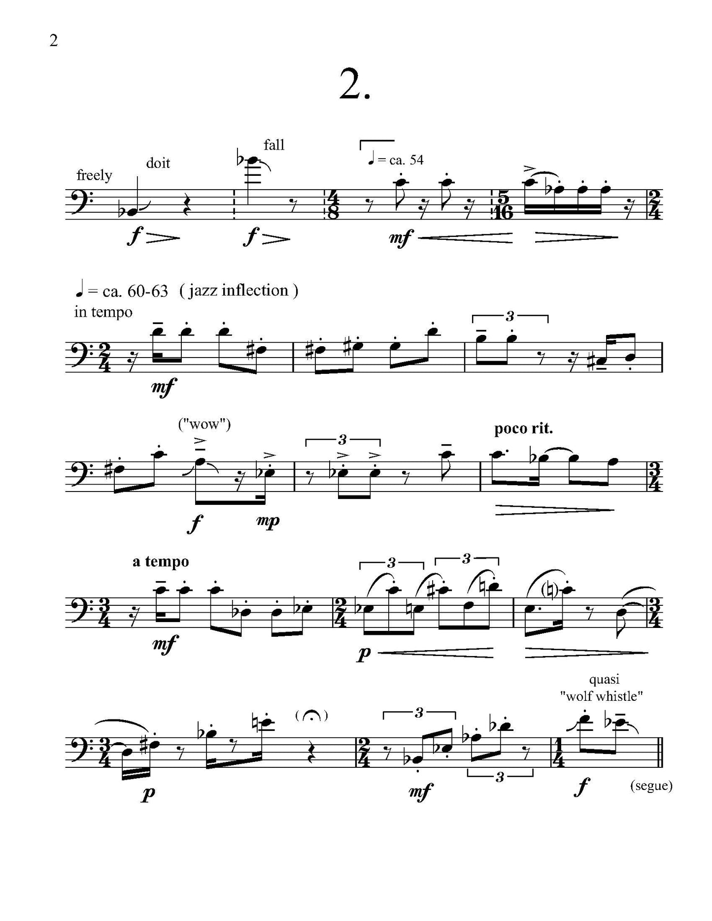 Craig Whitwell: Uranus Knockwood for Unaccompanied Trombone