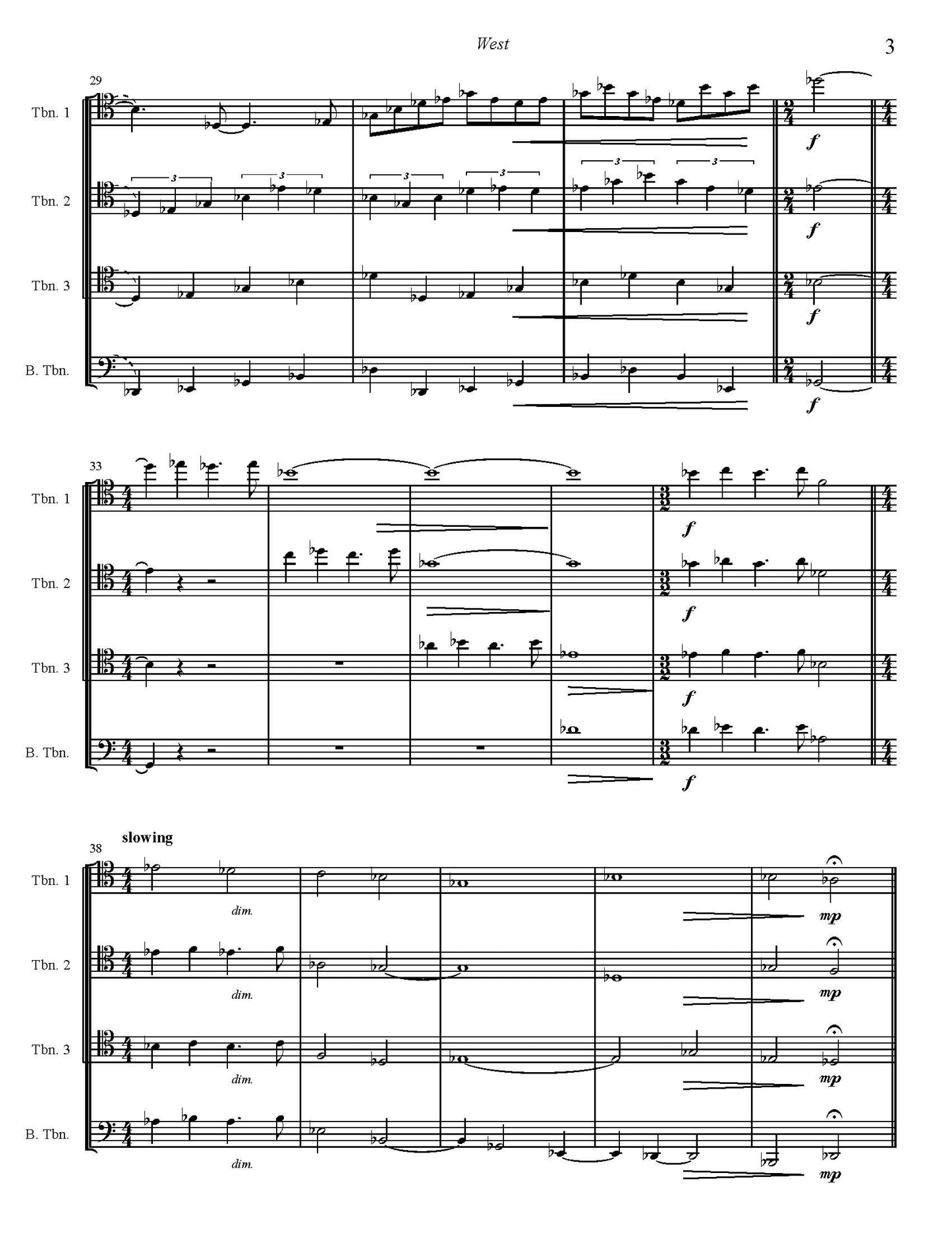Joe Burnam: West for Trombone Quartet