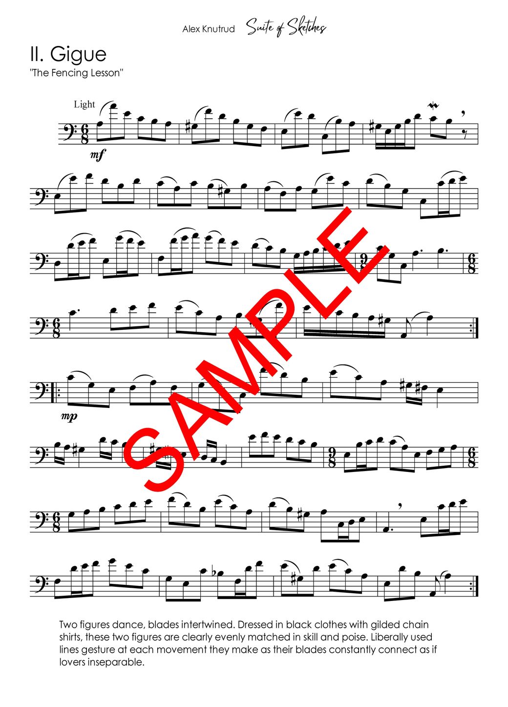 Alex Knutrud: Suite of Sketches for Unaccompanied Trombone