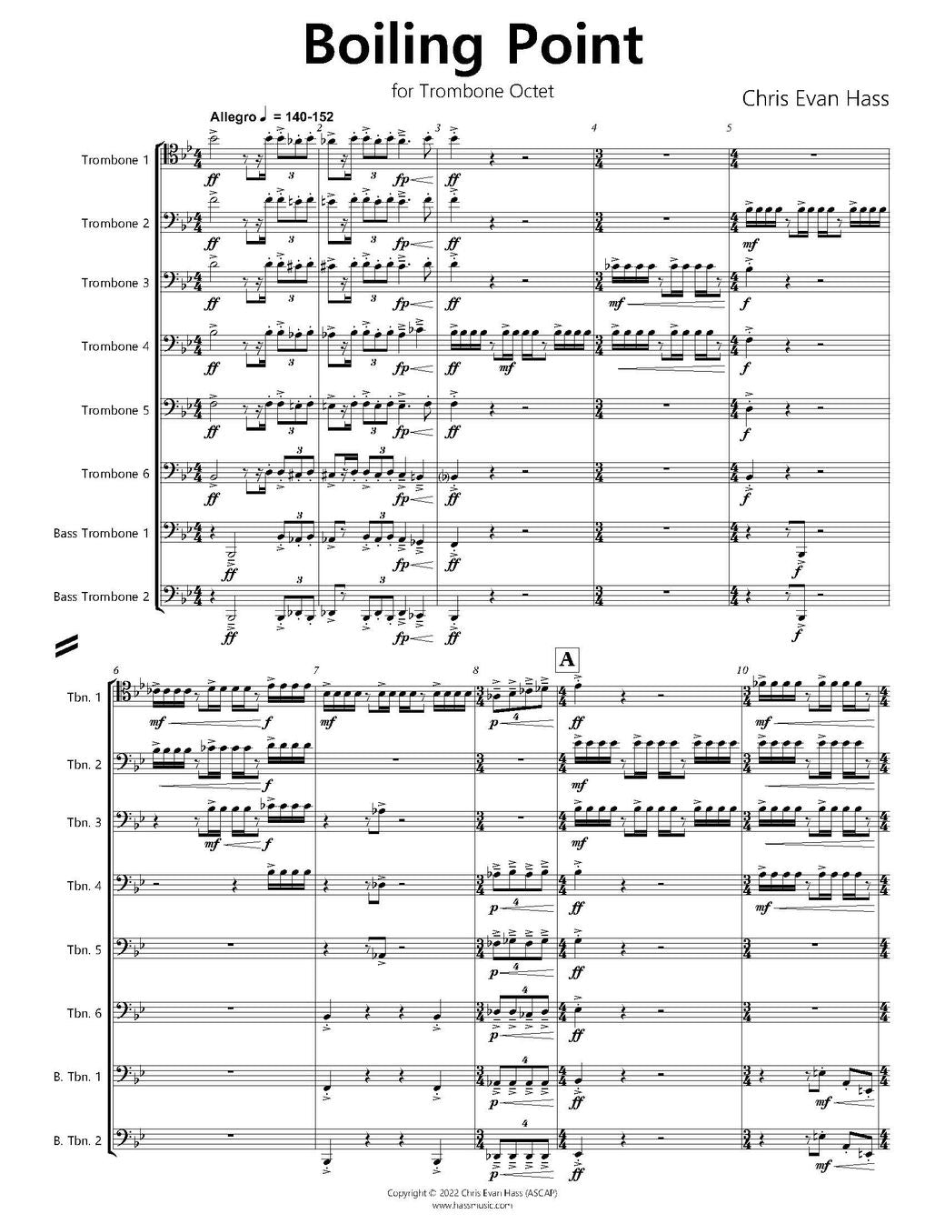 Chris Evan Hass: Boiling Point for Trombone Octet