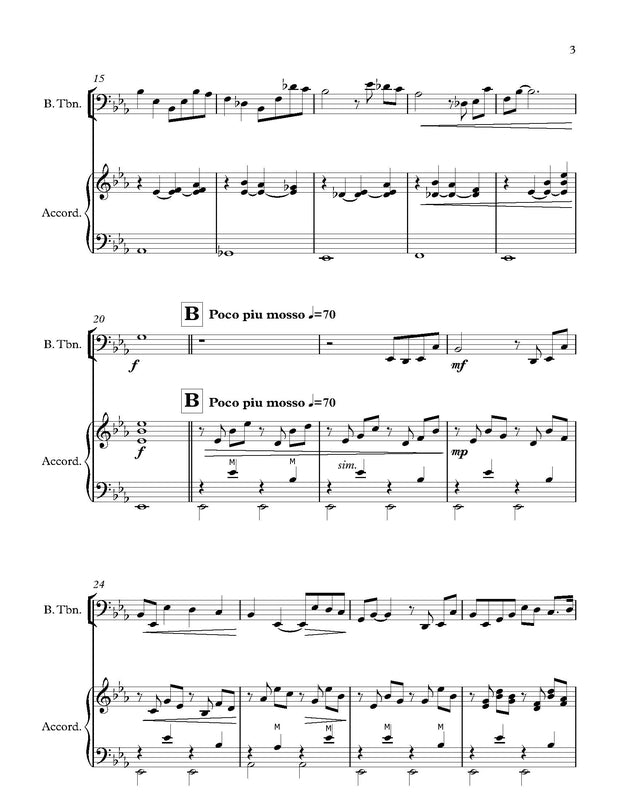 Michael Johnson: Opa's Yodel for Bass Trombone and Accordion