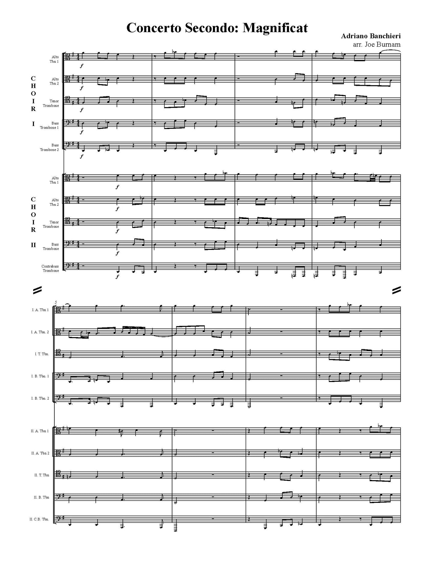 Adriano Banchieri arr. Joe Burnam: Magnificat from 2nd Concerto for Trombone Choir