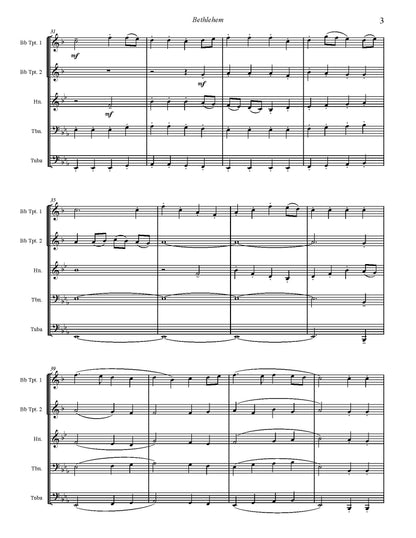 Billings arr. Burnam: Bethlehem for Brass Quintet