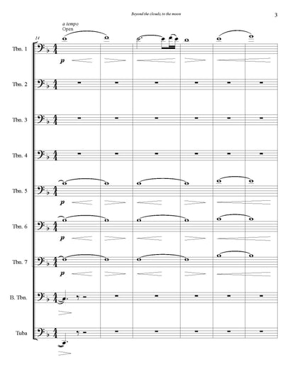 Andrea Bonaldo: Beyond the Clouds, to the Moon for Trombone Choir