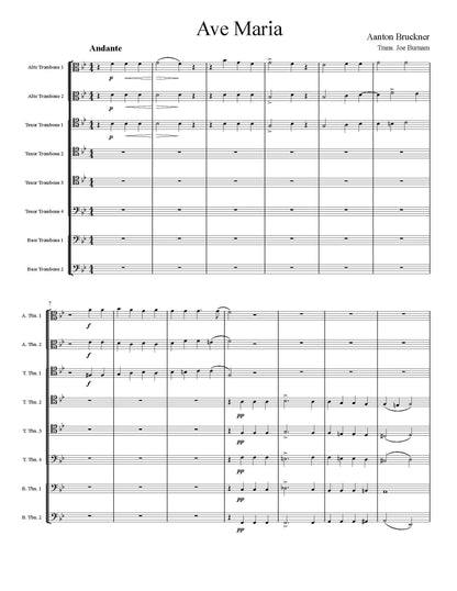 Anton Bruckner: Ave Maria for Trombone Octet