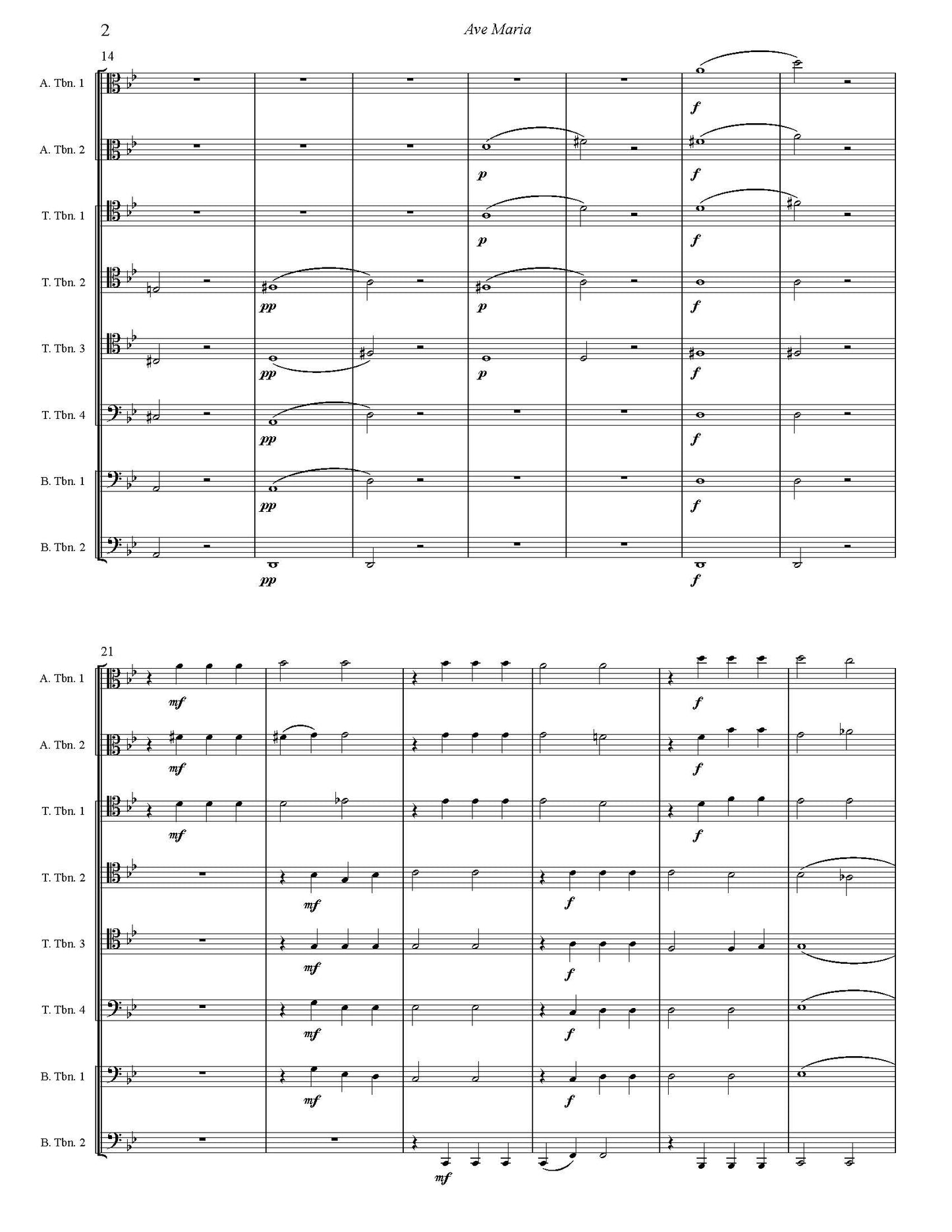 Anton Bruckner: Ave Maria for Trombone Octet