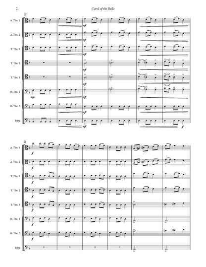 Trad. arr. Joe Burnam: Carol of the Bells for Trombone Octet