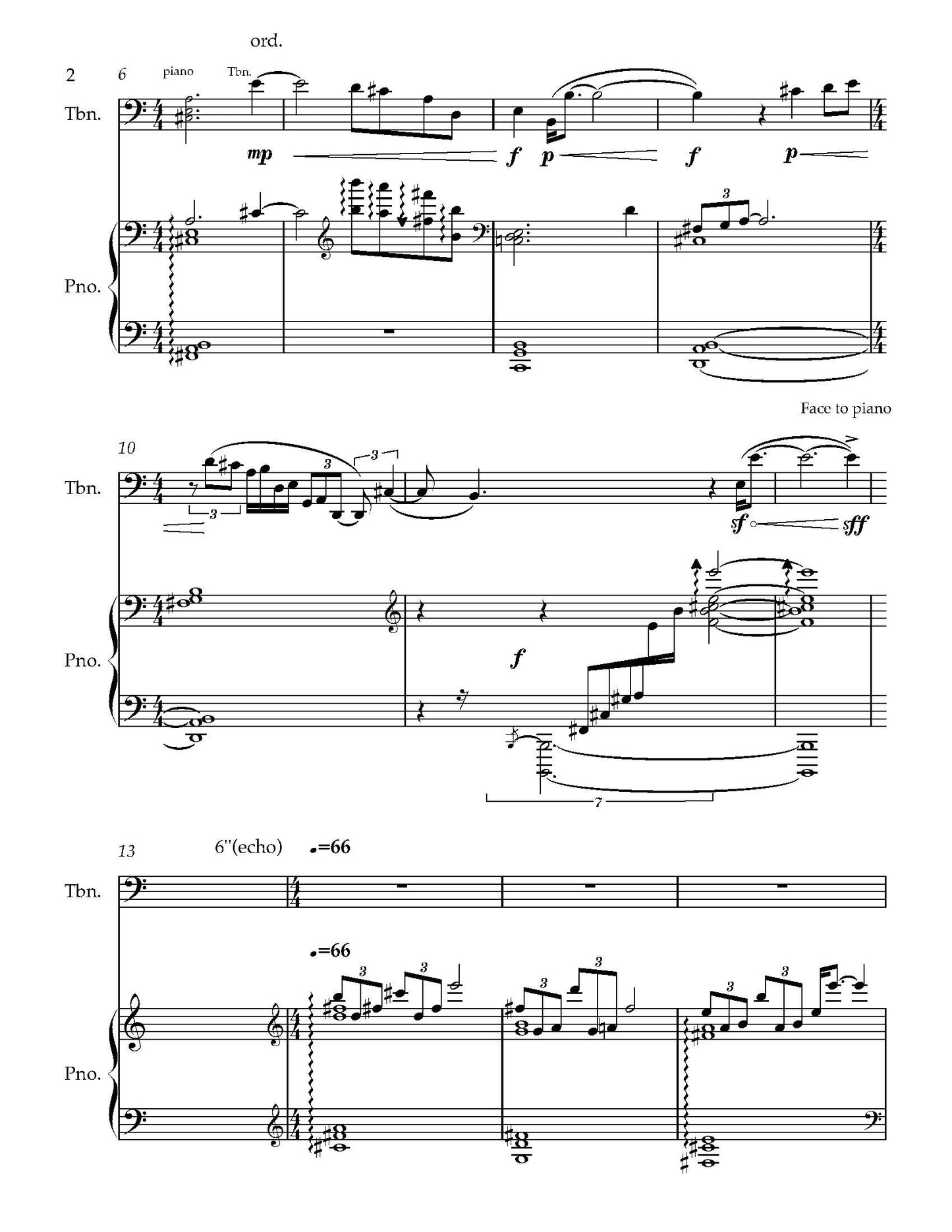 Quanquan Yan: Chasing the Sun for Trombone and Piano