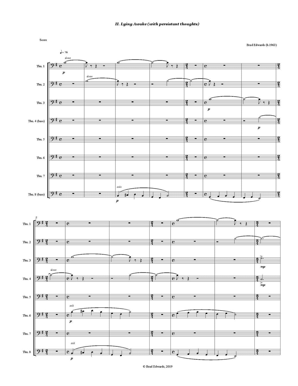 Brad Edwards: Circadian Suite for Trombone Octet