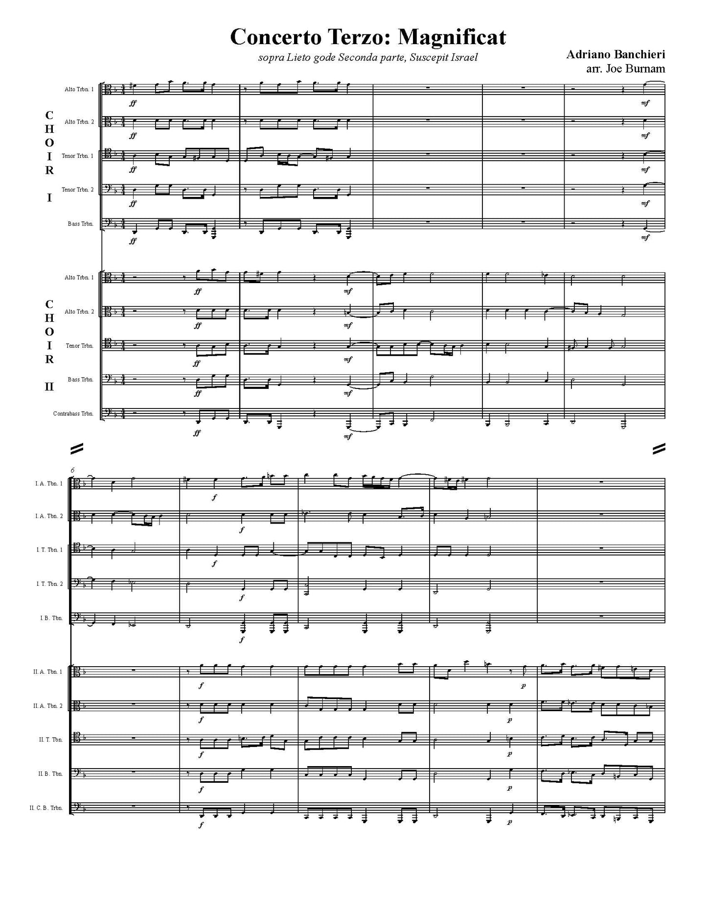 Adriano Banchieri arr. Joe Burnam: Magnificat from Concerto III for Trombone Choir