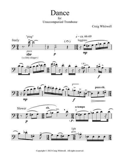 Craig Whitwell: Dance for Unaccompanied Trombone