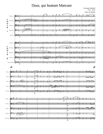 Gabrieli arr. Burnam: Deus, qui beatum Marcum for Double Trombone Quintet