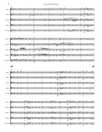 Gabrieli arr. Burnam: Deus, qui beatum Marcum for Double Trombone Quintet