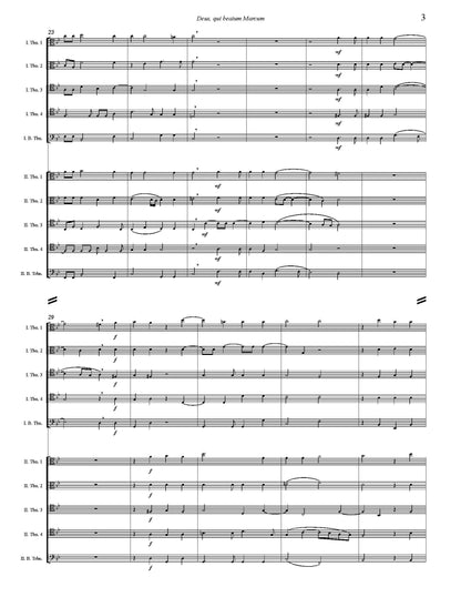 Gabrieli arr. Burnam: Deus, qui beatum Marcum for Double Trombone Quintet