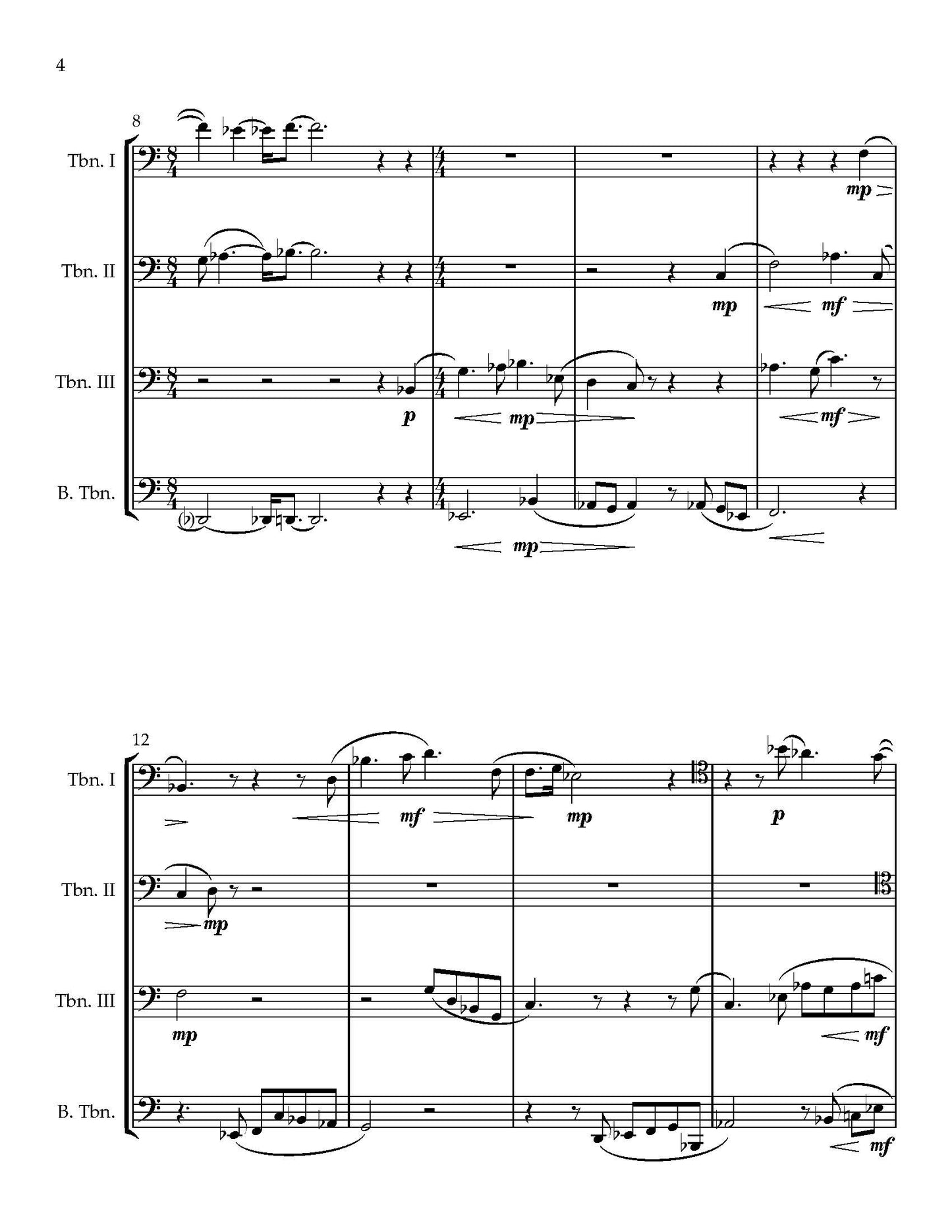 Quanquan Yan: Driftwood for Trombone Quartet