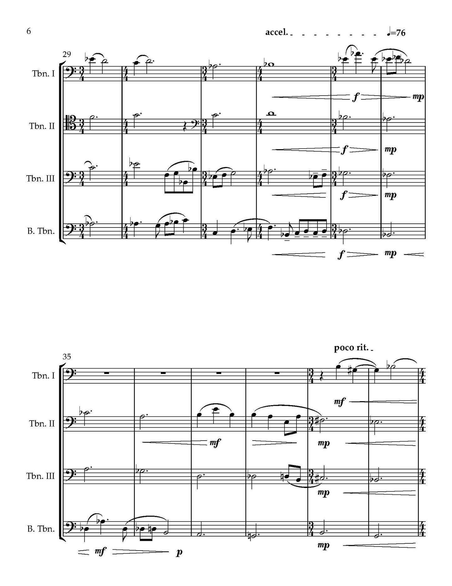 Quanquan Yan: Driftwood for Trombone Quartet