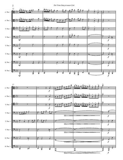 Martin Luther arr. Burnam: Ein Feste Burg (A Mighty Fortress Is Our God) for Trombone Octet
