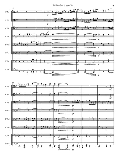 Martin Luther arr. Burnam: Ein Feste Burg (A Mighty Fortress Is Our God) for Trombone Octet