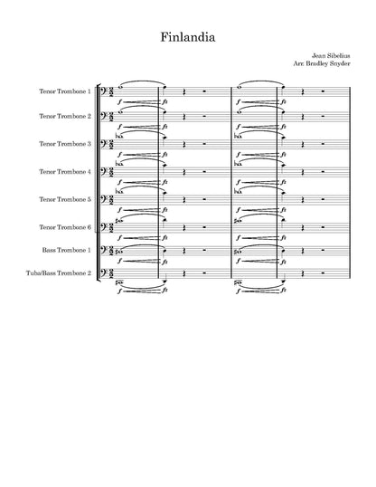 Sibelius arr. Snyder: Finlandia for Trombone Octet