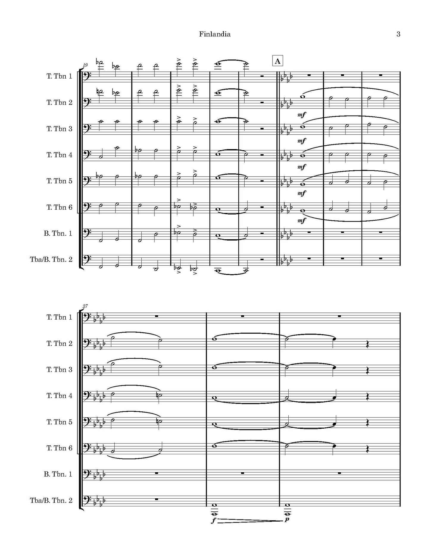 Sibelius arr. Snyder: Finlandia for Trombone Octet