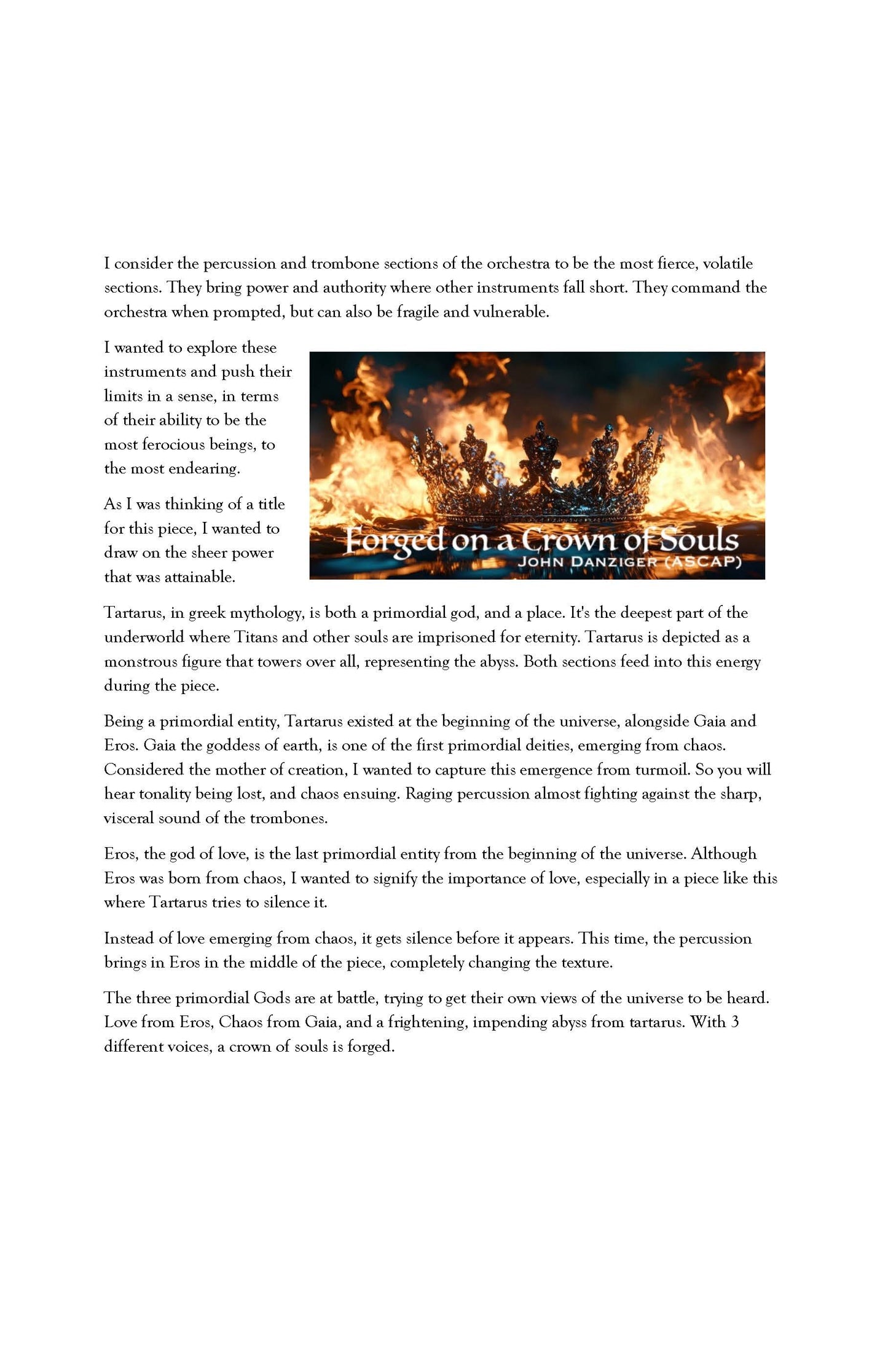 Danziger: Forged on a Crown of Souls- Trombone Octet + Percussion (PDF)