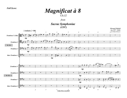 Gabrieli arr. Rovere - Magnificat a 8 for Double Trombone Quartet
