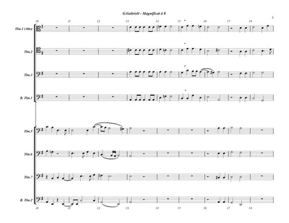 Gabrieli arr. Rovere - Magnificat a 8 for Double Trombone Quartet