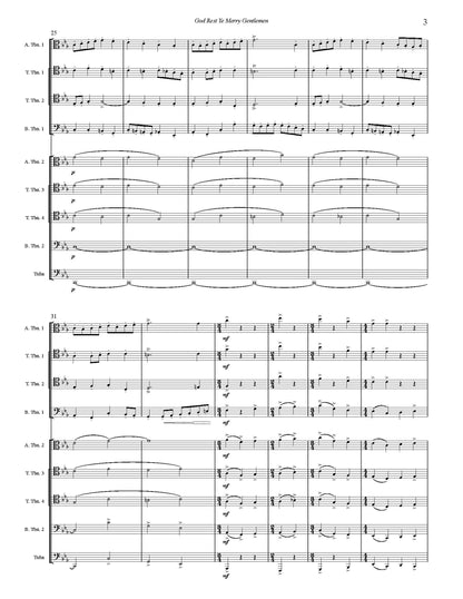 Trad. arr. Joe Burnam: God Rest Ye Merry Gentlemen for 9-part Trombone Ensemble