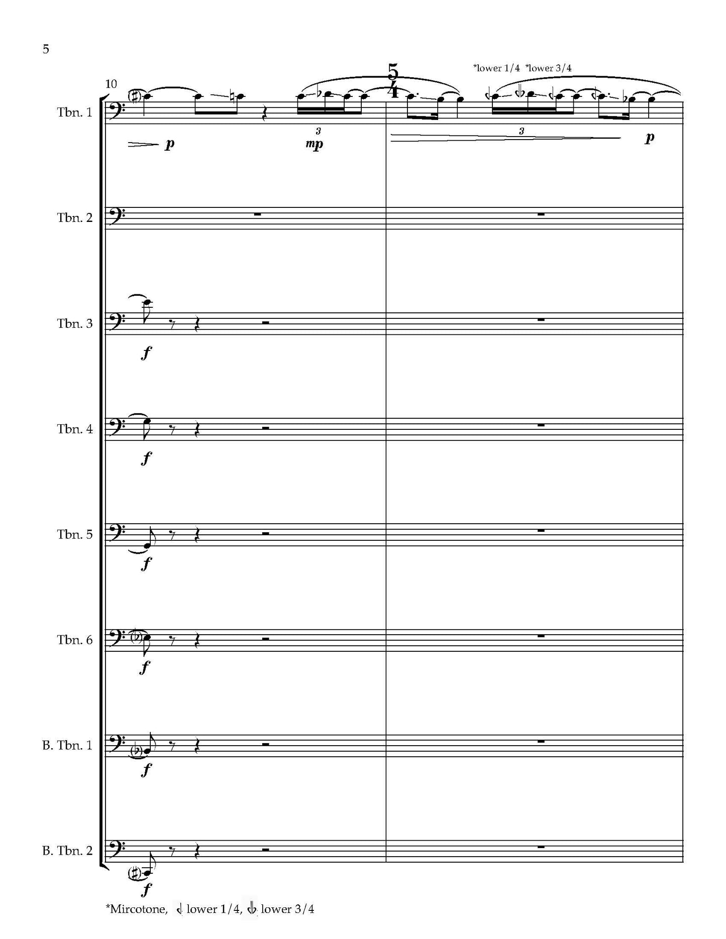Quanquan Yan: Howl of the Empty Mountain for Trombone Choir