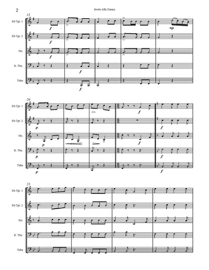 Traditional Trans.  Burnam: Invito Alla Danza for Brass Quintet