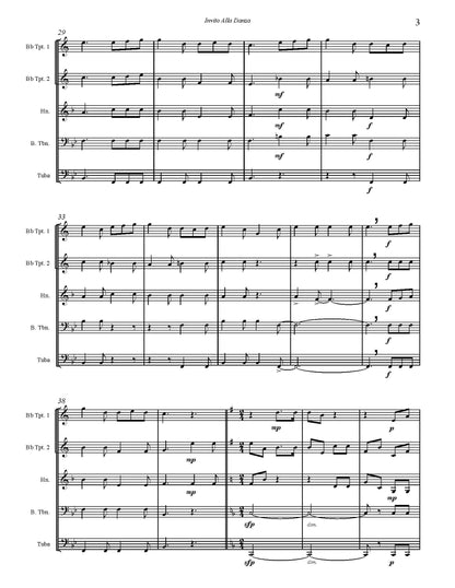 Traditional Trans.  Burnam: Invito Alla Danza for Brass Quintet